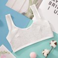 thumbnail image 2 of Ketyyh-chn99 Bras for Teen Girls 2023 Girls Cotton Training Bra with Adjustable Straps Breathable Training Bra Gray,L, 2 of 4