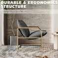 thumbnail image 3 of Homy Grigio Sling Accent Chair Mid Century Modern Arm Chair with Metal Frame Upholstered Reading Chair Living Room Chairs for Bedrooms Living Room Home Office,Charcoal, 3 of 5
