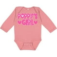 thumbnail image 3 of Inktastic Poppy's Girl Pink with Hearts Girls Long Sleeve Baby Bodysuit, 3 of 5