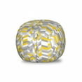 thumbnail image 1 of Grey and Yellow Storage Toy Bag Chair, Geometric Vintage 60s Home Pattern Inspired Herringbone Zig Zag Lines, Stuffed Animal Organizer Washable Bag, Small Size, Grey Yellow, by Ambesonne, 1 of 3