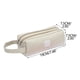 thumbnail image 3 of Estuche de lona de doble capa con gran capacidad - Bolsillo con cremallera a rayas para material escolar, de oficina y de estudiantes, 3 of 7