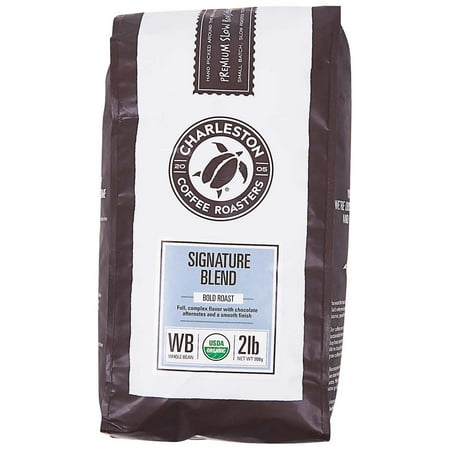 Charleston Coffee Roasters Organic Signature Blend Coffee Bold Roast Whole Bean 2 lbs