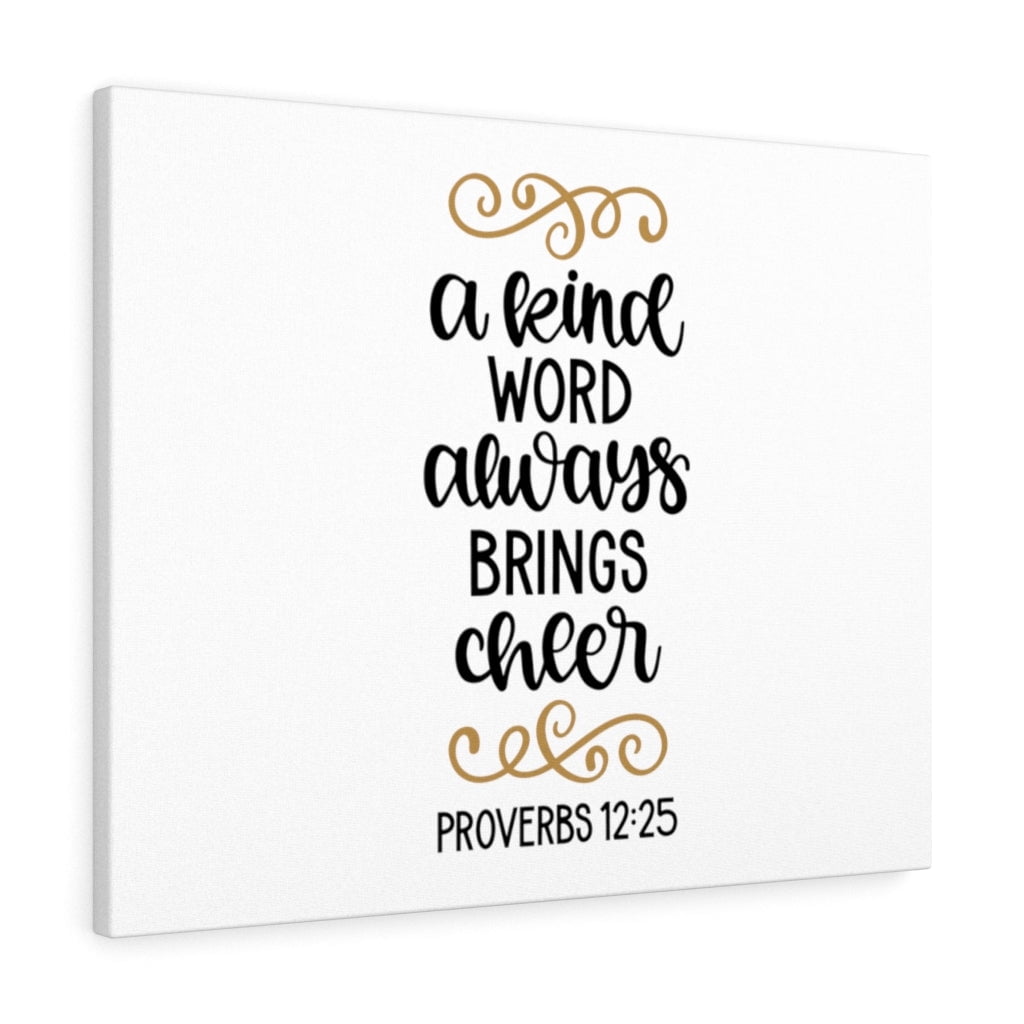 Scripture Walls Cheer Proverbs 12:25 Bible Verse Canvas Christian Wall ...