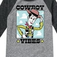 thumbnail image 3 of Toy Story 4 - Cowboy Vibes - Toddler & Youth Raglan Graphic T-Shirt, 3 of 5