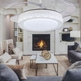 thumbnail image 7 of EAYSG 42 Inch Ceiling Fan with Lights Invisible Ceiling Fan Chandelier 3 Color 3 Speeds 4 Retractable ABS Blades for Bedroom Living Room Dining Room Decoration, 7 of 7