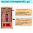 thumbnail image 6 of DSstyles 1 Person Far Infrared Sauna For Home Canadian Hemlock Wood Dry Sauna With LED Colorful Light Speaker For Indoor Outdoor, 6 of 9