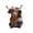 C, variant on Solar Powered Upland Cattle Figurine Statue Miniature Cute Decorative LED Light Whimsical Ornament Lamp