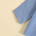 thumbnail image 5 of Hurxie Toddler Girls Clothes 2 Piece Outfits Ruffle Trim Long Sleeve Pullover Sweatshirts and Leggings Fall Clothing Sets Light Blue,18 Months, 5 of 6