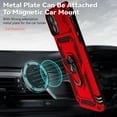 thumbnail image 2 of Pour iPhone 11 Étui avec Protection d'Écran HD pour Objectif de Caméra, Double Couche [Protection contre les Chutes de Qualité Militaire de 15 Pieds] Support Magnétique Anneau Support Étui de Protection pour iPhone 11 6.1 Pouces (Rouge), 2 of 8