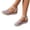 Purple, variant on Norvail Closed Toe Wedge Sandals for Women Boho Lace Espadrilles Ankle Strap Buckle, Summer Beach Wedding Vacation Dress Shoes