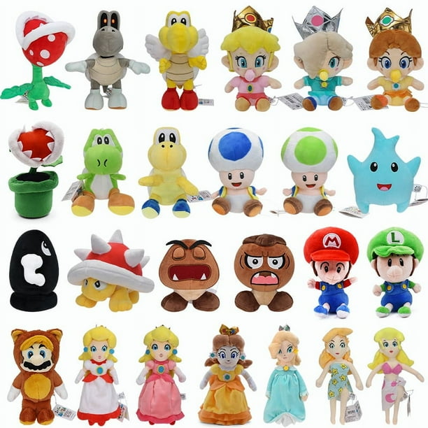 Muñeco de peluche del juego Mario Bros, juguete de peluche de la princesa Peach, Koopa, Troopa, Piraña, Plantas, Boo, Kamek, Goomba, Toad, Waluigi