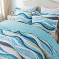 thumbnail image 2 of Nordmiex King Quilt Bedding Set - 3 Pieces Beach Quilt Sets Coastal Bedspreads Ocean Coverlets Microfiber Bed Cover All Season Quilts, 2 of 9
