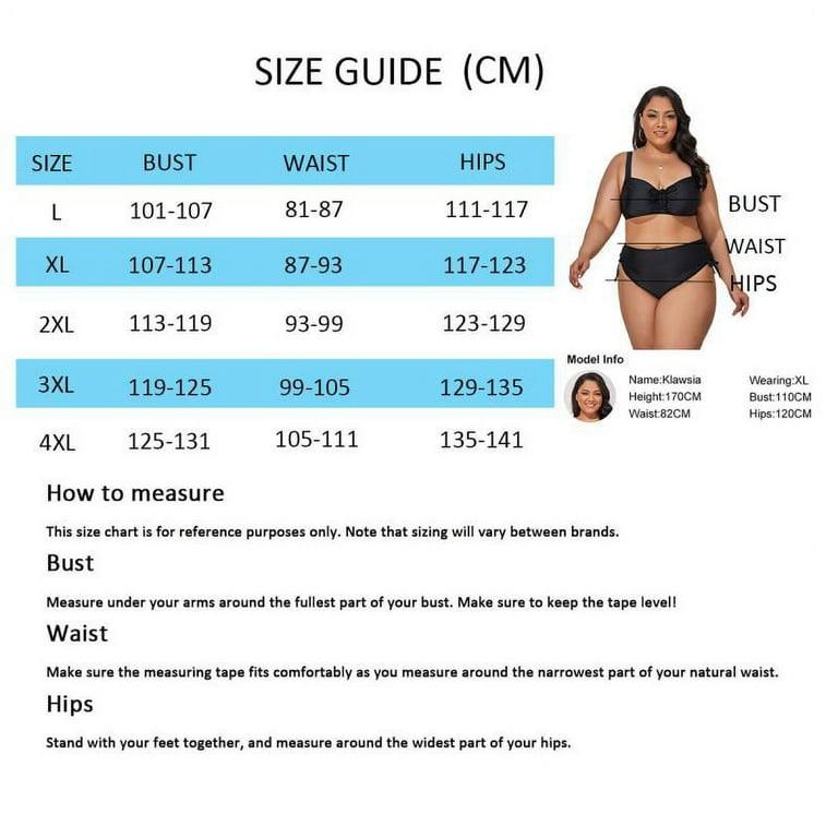 Women's bathing suit outlet size chart