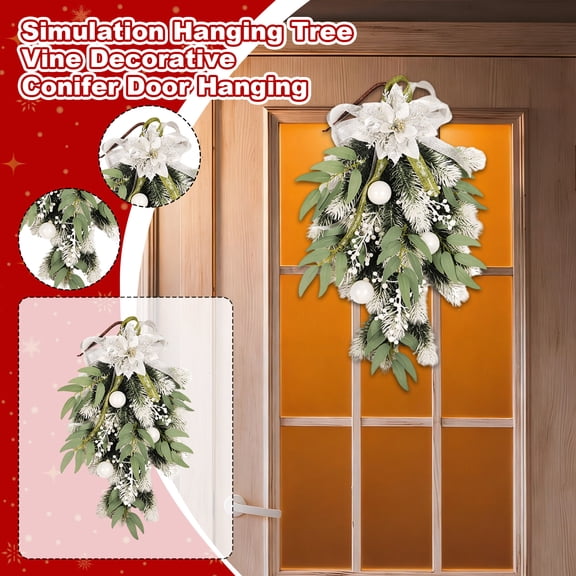 Minjewel St. Patrick's Day Wreath, 1.5m Green Shamrock Vine Garland with Green Berries, Party Supplies, Front Door Decor, Indoor Outdoor Holiday,A