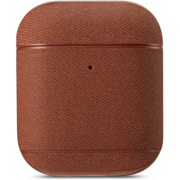 Airpods 1 & 2 Case Cover Premium PU Leather Full-Body Protective Case Cover Compatible with Apple Airpods Front LED Visible - Classic (Brown)