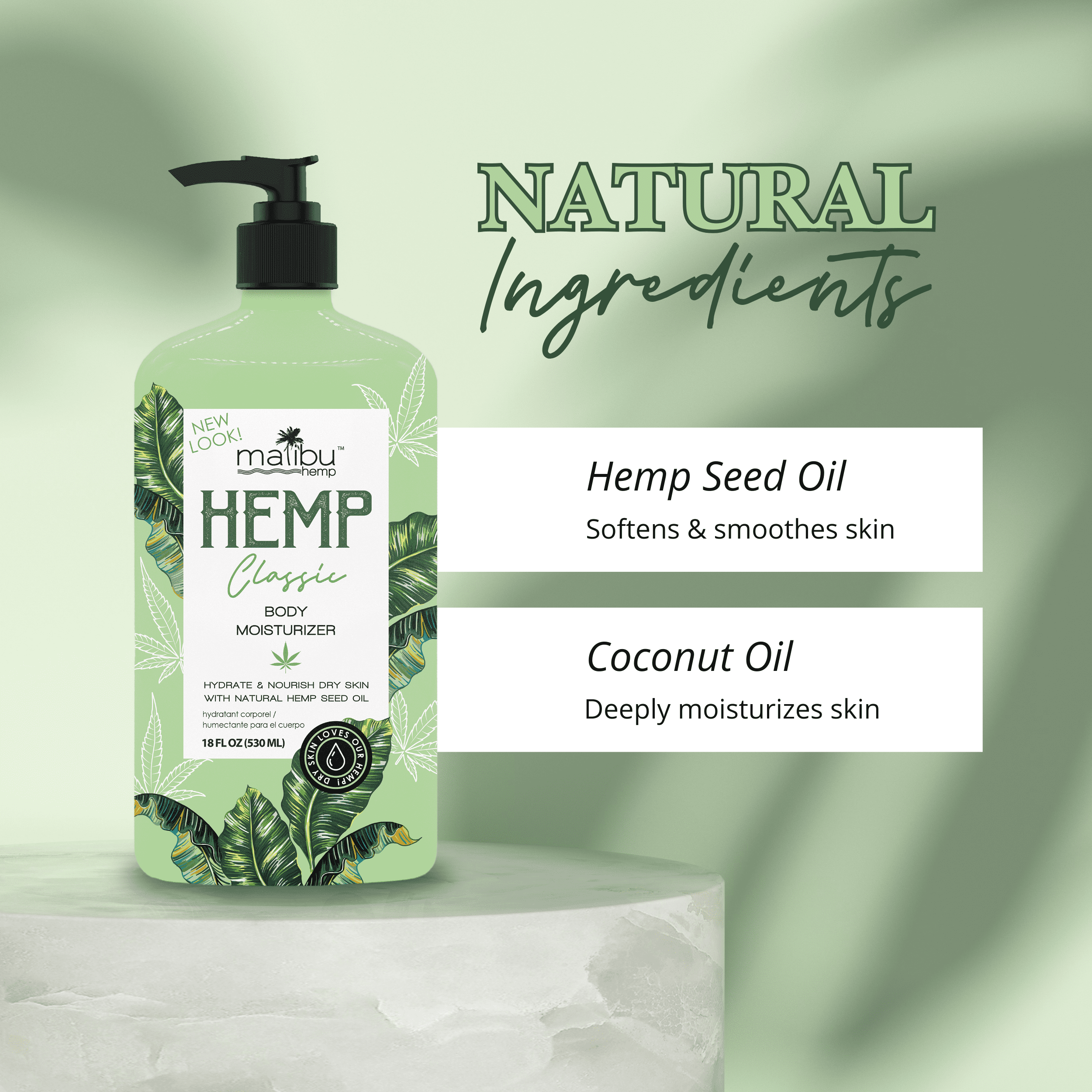 Malibu Hemp Moisturizer for Dry Skin, 100% Hemp Seed Oil Formula