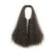 thumbnail image 1 of Unique Bargains Pelucas de cabello humano para mujer 28" Peluca negra rizada con gorro de peluca 350g, 1 of 8