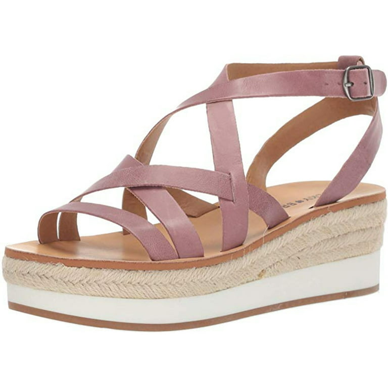 Lucky Brand Women s Jenepper Leather Memory Foam Espadrille Wedge