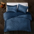 thumbnail image 2 of Grace Living Nataleigh Velvet 2pc Twin/Twin XL Comforter Set, Navy, 2 of 6