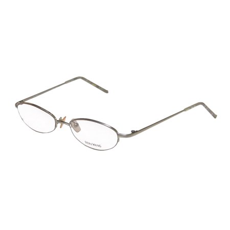 New Vera Wang V05 Womens/Ladies Designer Half-Rim Silver Frame Demo Lenses 47-17-130 Eyeglasses/Eye Glasses