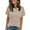Beige, variant on LOVZFMLL Spring Tops for Women Short Sleeve Tunic Tops 2025 Dressy Casual Business Blouses Summer Fashion Outfits Clothes Beige L