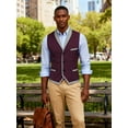 thumbnail image 2 of COOFANDY Mens Christmas Suit Vest Men's V-Neck Sleeveless Slim Fit Formal Jacket Suit Vest Business Dress Vests Casual Wedding Waistcoat, 2 of 10