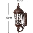 thumbnail image 2 of Hinkley Windsor Collection European Influence Medium Three Light Outdoor Wall Mount, River Rock, 2 of 2