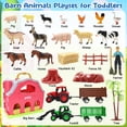 thumbnail image 2 of Animales de granja Toy Big Red Barn con tractor para niños pequeños BOLZRA, 2 of 7