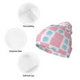 thumbnail image 3 of Lsque Checkerboard With Snowflake Pattern Knitted Beanie, Unisex Winter Hat, Knit Hat Winter Beanies Thick Fisherman Beanies Cuffed Plain Skull Caps, 3 of 6