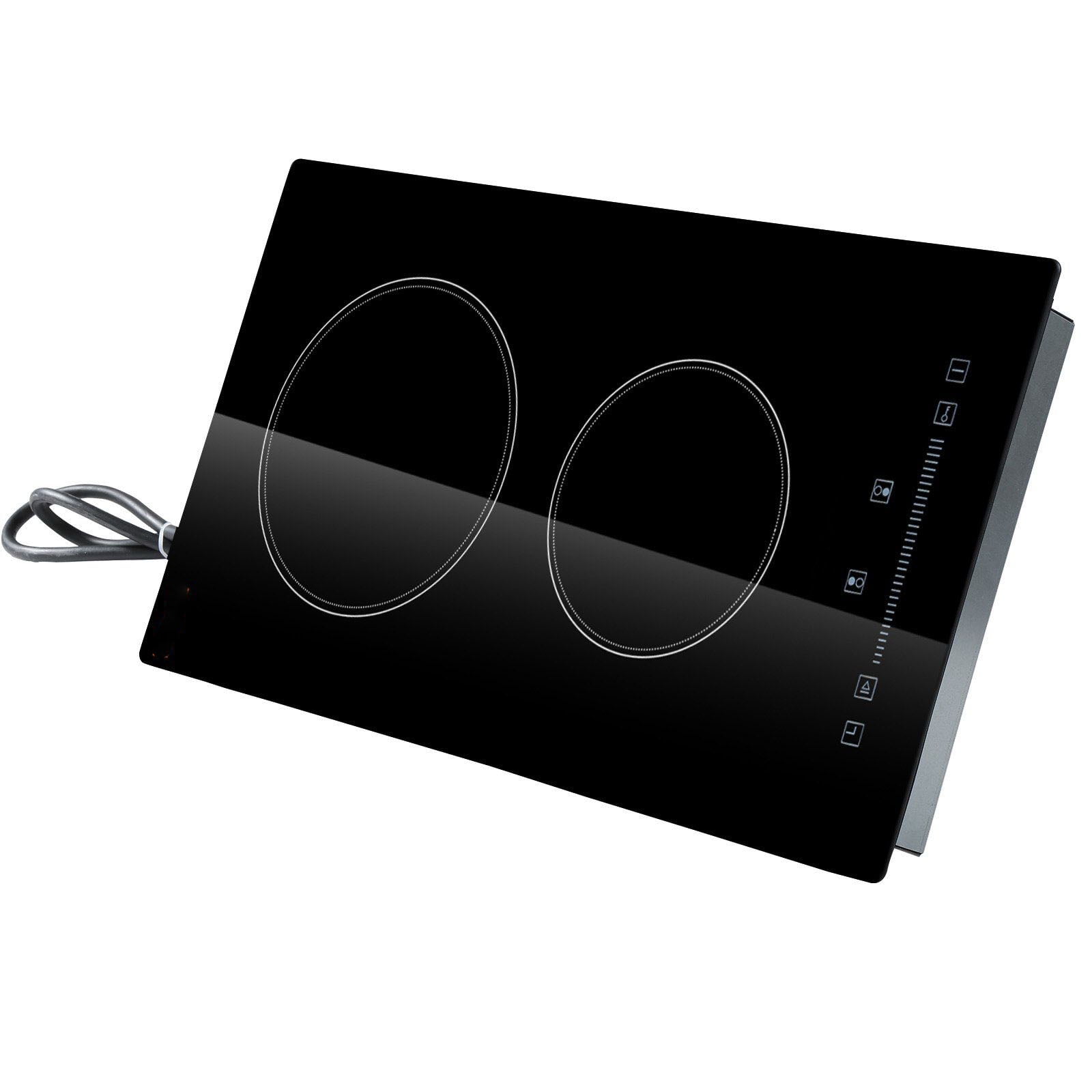 Electric Stove Top 2 Burner, 20x11.6 inch 240V Radiant Cooktop, Sensor Touch Control, Timer & Child Lock, 9 Power Levels for Boil Simmer Fry