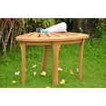 thumbnail image 3 of WholesaleTeak Outdoor Patio Grade-A Teak Wood Corner Seat Shower Bench / Stool with Basket #WMAXCS, 3 of 4