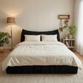 thumbnail image 2 of Queen Size Bed Frame with Removable Headboard & Soft Rounded Corners Cloud Bed Frame Boucle Bed,Black, 2 of 10