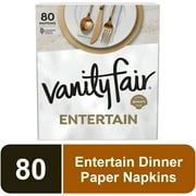 Vanity Fair Entertain Disposable White Napkins (80 Count)