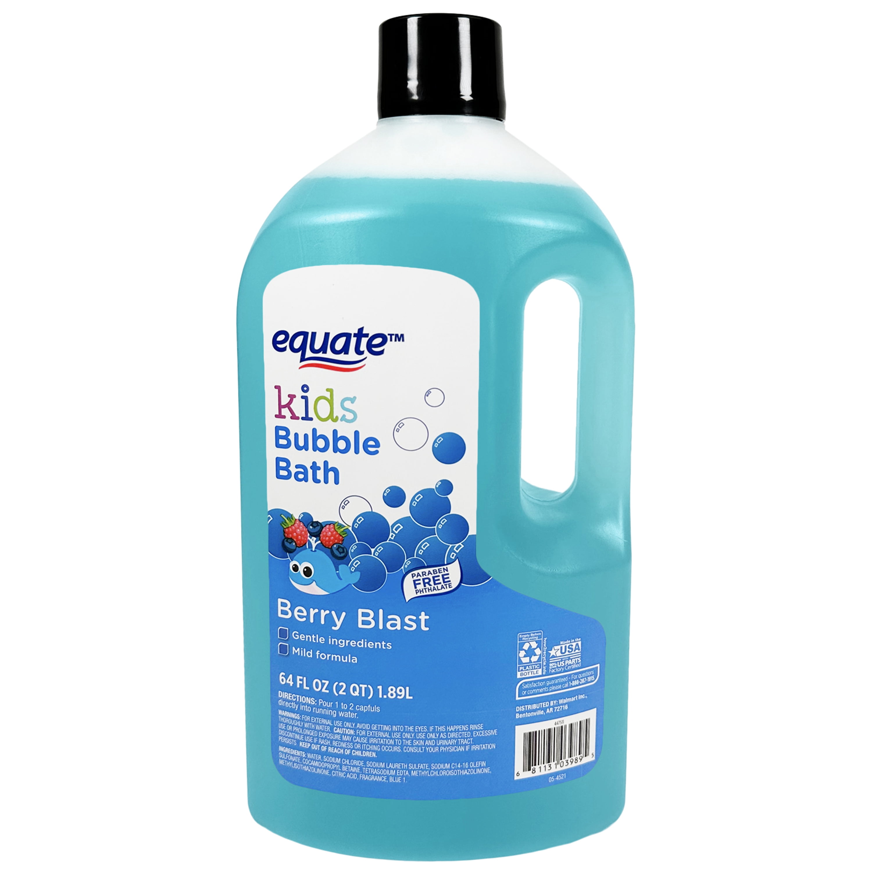 Equate Kids Berry Blast Scented Bubble Bath, 64 fl oz