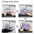 thumbnail image 5 of Yayeee Faucet Mat for Kitchen Sink 14.7" Diatomite Long Splash Guard Pad, Green Wavy Plaid, 2 Pack, 5 of 7