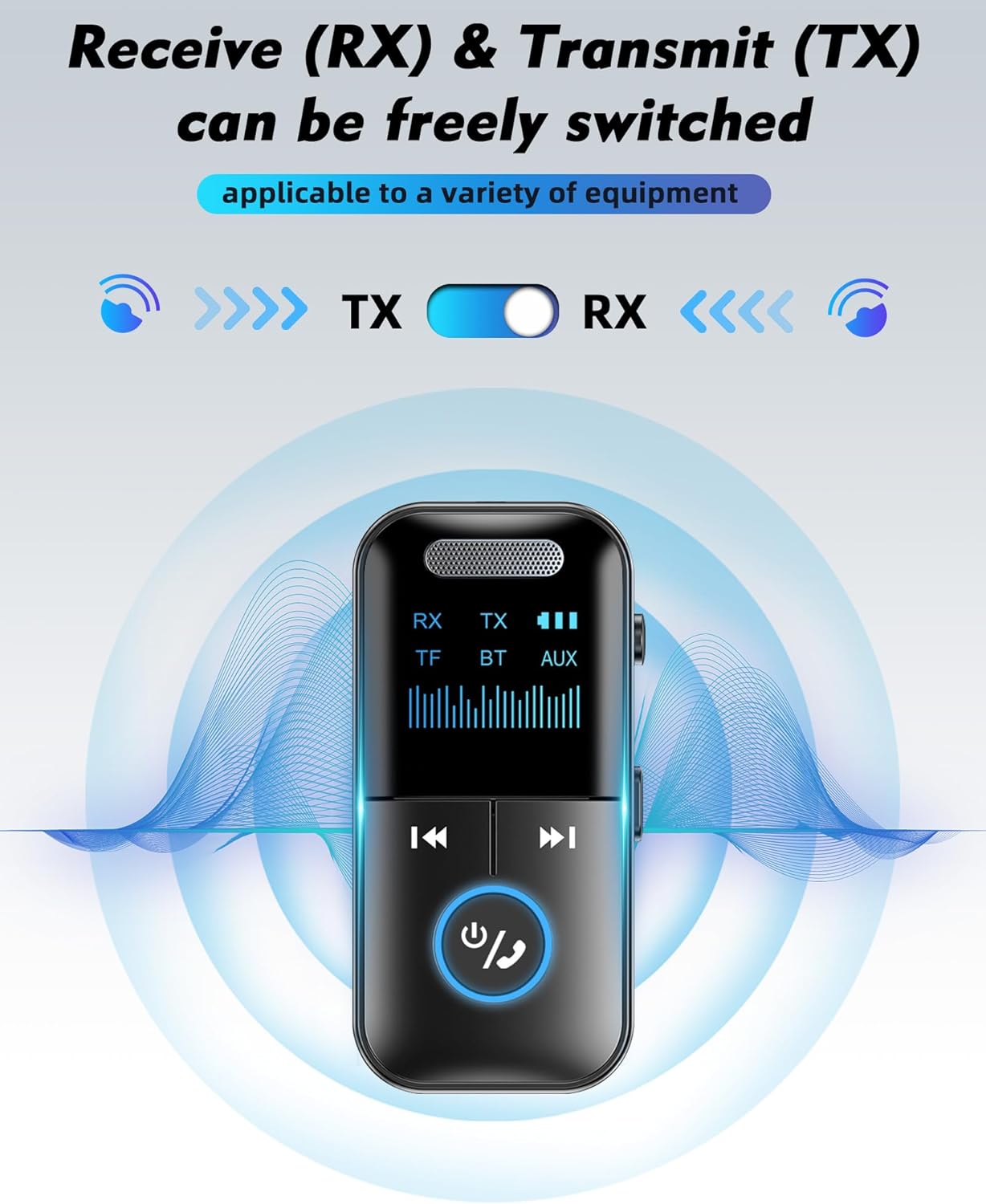 4-in-1 Wireless Bluetooth 5.0 Transmitter & Receiver Adapter With 3.5mm Aux Jack