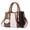 A, variant on Leather Purses and Handbags with Plush Pendant Womens Top Handle Satchel Tote Bags Trendy Travel Messenger Shoulder Bag Brown