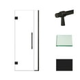 thumbnail image 3 of Transolid Ehtb305247610c-Bk Elizabeth 76" High X 30-1/2" Wide Hinged Semi Frameless Shower, 3 of 7