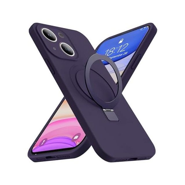 1994Designed for iPhone 14 Plus Case with Magnetic Invisible Stand Compatible with MagSafe Military Drop Tested Shockproof Silicone iPhone 14 Plus Phone Cases for Women Men 6.7'' 2022, Purple