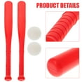 thumbnail image 2 of BESTYASH 2 Ensembles Bâton de Baseball en Plastique Rouge pour Enfants Jouet d'Extérieur avec Matériau Résistant à l'Usure, 2 of 8