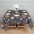 thumbnail image 3 of Pioneer Flower Floral Print Pattern Square Tablecloth, Waterproof Wipeable Spillproof Washable Table Cover for Home Kitchen Party and Daily Decor 60"x60", 3 of 6