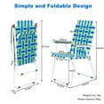 thumbnail image 4 of Ktaxon 1Pc Patio Folding Chair, Outdoor Protable Lawn Beach Webbed Chair,  Lightweight Chair for Outdoor Yard, Garden(Blue, Classic), 4 of 8