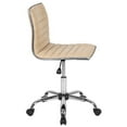 thumbnail image 3 of UrbanPro Contemporary Low Back Faux Leather Office Swivel Chair in Tan, 3 of 12