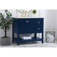 thumbnail image 2 of 36 inch Single Bathroom Vanity in Blue, 2 of 8