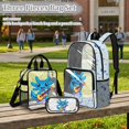 thumbnail image 2 of ZUXONGSY Axolotl Guitar Print Stadium Approved Clear Backpack Set, 3 Piece Heavy Duty Transparent Bags with Lunch Bag & Pencil Case, for Concerts, Sports, Work, School, 2 of 5