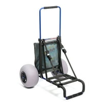 My Beach Cart Premium Patented Heavy Duty Folding Beach Cart with Big Wheels and Balloon Tires to Glide Over Sand