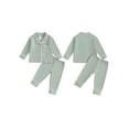 thumbnail image 2 of Elippeo Toddler Girls Boys Fall Pajamas Set Patchwork Long Sleeve Shirts Tops Long Pants 2 Pieces Lounge Suit Sleepwear 6 12 18 24 Months 2 3 4 5 Years, 2 of 9