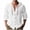 White, variant on Cotton Linen Hoodie Shirts for Men V Neck Button Down Hooded Pullover Lightweight Summer Casual Hawaiian Beach Yoga Shirts White M