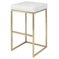 thumbnail image 2 of Home Square Chi 29.75" Faux Leather Bar Stool in White and Gold - Set of 3, 2 of 4