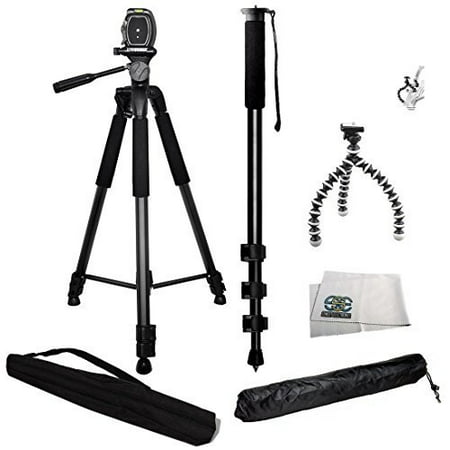 3 Piece Best Value Tripod Package for the Sony a5000, a5100, a6000, a3000, Alpha a7, a7R, a7S, RX1R, a65, a58, a57, a55, a35, a33, a390, HX100, RX100, RX100M II & RX100M